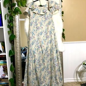 XS/s floral vintage off the shoulder dress